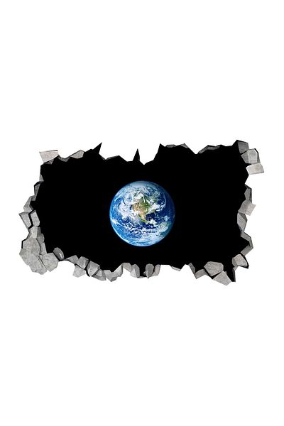 BV Decorative sticker, hole in the wall 3D, Planet, 85 cm, 1038STK-1