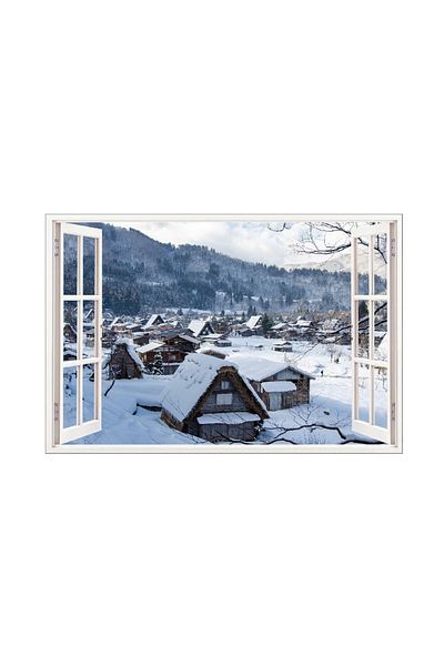 BV Decorative sticker, 3D Window, Winter, 85 cm, 684STK