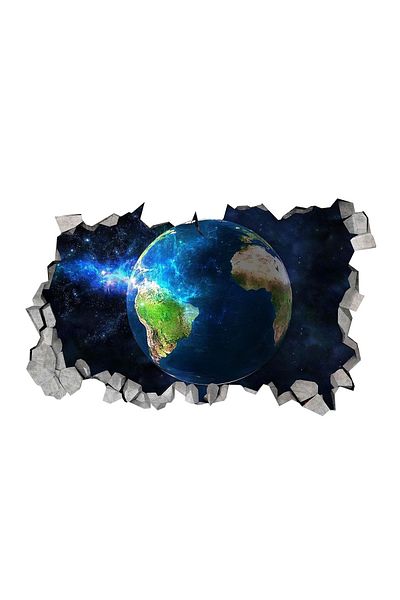 BV Decorative sticker, hole in the wall 3D, Planet, 85 cm, 1040STK-2