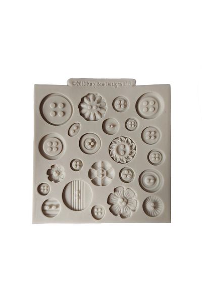 BV Silicone fondant mold, Button mold, Gray, 10 cm, 290COF