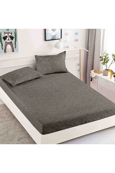 FIONNA.RO Elasticated Duvet Cover and Pillowcases in Finet 180x200cm - Royal Khaki