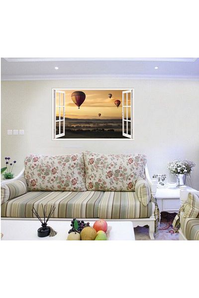 BV Decorative sticker, 3D Window, Balloons, 85 cm, 608STK