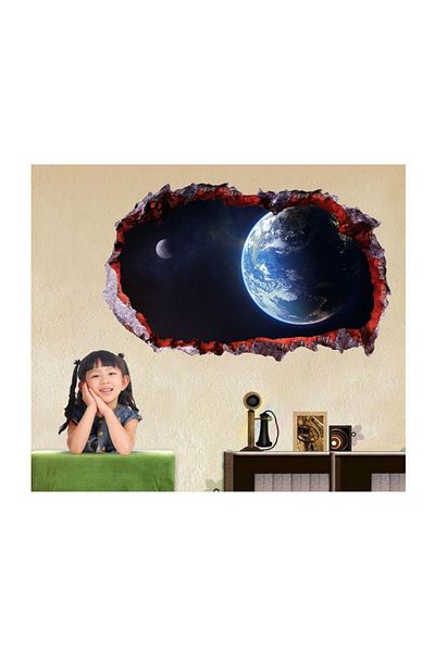 BV Decorative sticker, hole in the wall 3D, Planet, 85 cm, 1039STK-1