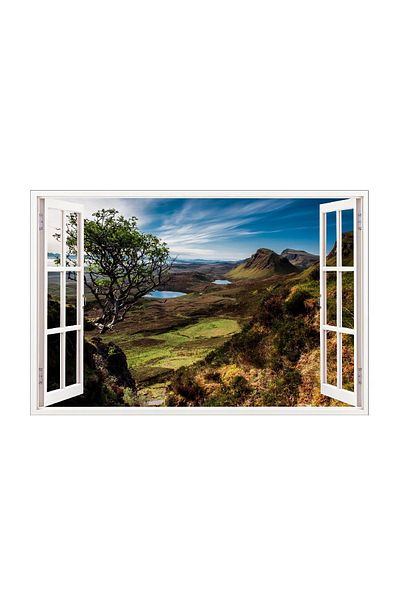 BV Decorative sticker, 3D window, Mountain landscape, 85 cm, 578STK