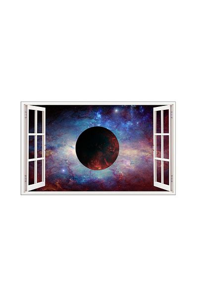 BV Decorative sticker, 3D window, Planet, 85 cm, 1043STK