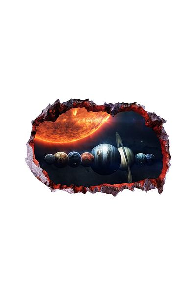BV Decorative sticker, hole in the wall 3D, Planet, 85 cm, 1037STK-2