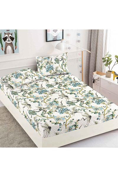 FIONNA.RO Elasticated Duvet Cover and Pillowcases Made of Finet 180x200cm - Gradina Royala