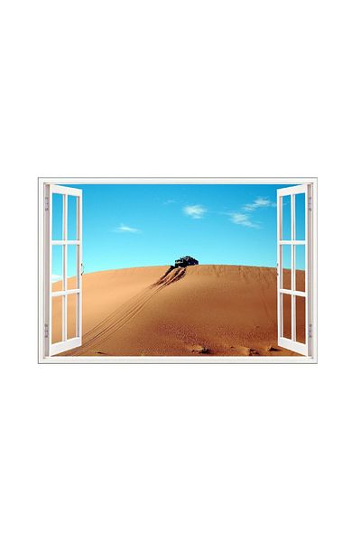 BV Decorative sticker, 3D window, Sand dunes, 85 cm, 622STK