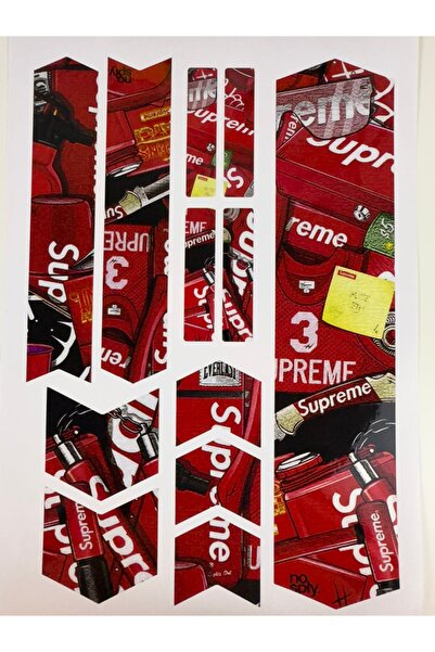 ca kay bu Supreme Bisiklet Sticker Seti 9 Parça – Renkli Maşa Kadro Etiketi