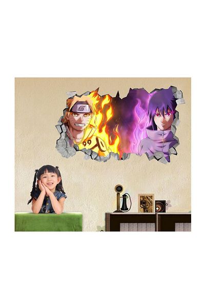 BV Decorative sticker, 3D hole in the wall, Naruto, 85 cm, 1020STK