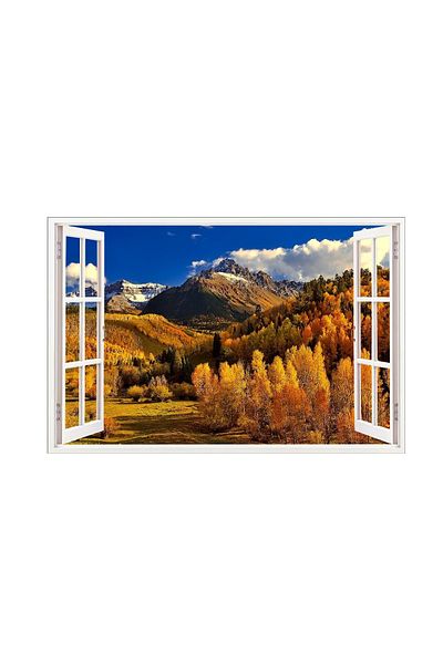 BV Decorative sticker, 3D window, Mountain landscape, 85 cm, 581STK