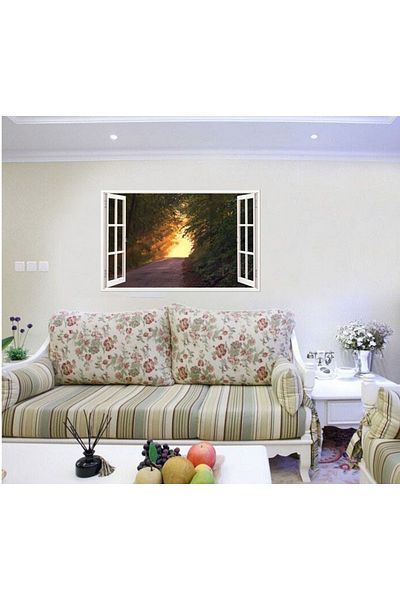 BV Decorative sticker, 3D window, Forest, 85 cm, 603STK