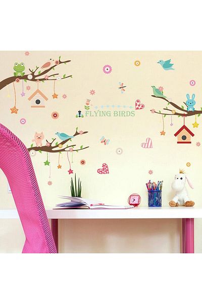 BV Decorative sticker, Branches with animals, 160 cm, 770PCS