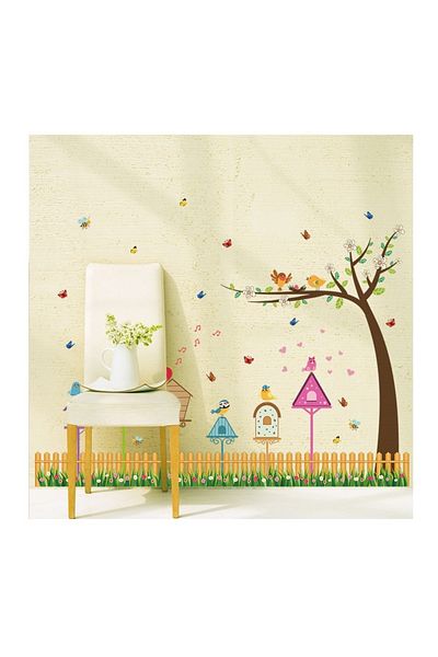 BV Decorative sticker, Bird cages and butterflies, 85 cm, 752STK