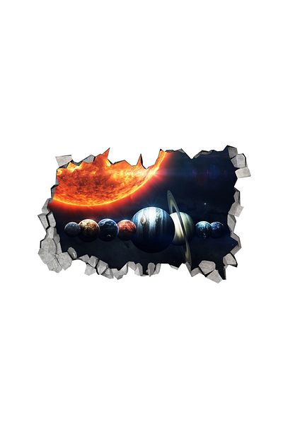 BV Decorative sticker, hole in the wall 3D, Planet, 85 cm, 1037STK-1