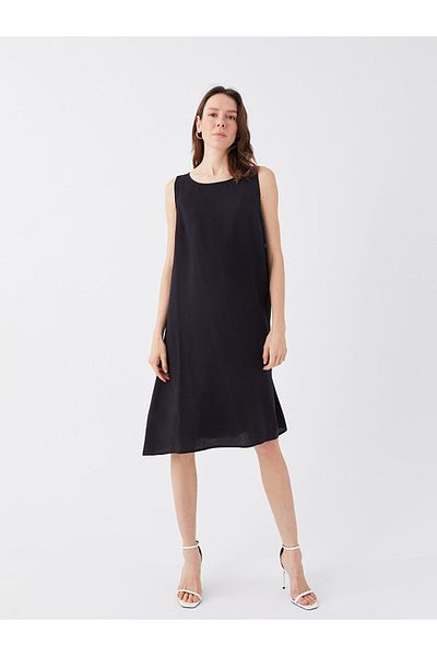 LC Waikiki Crew Neck Straight A-Line Women's Dress