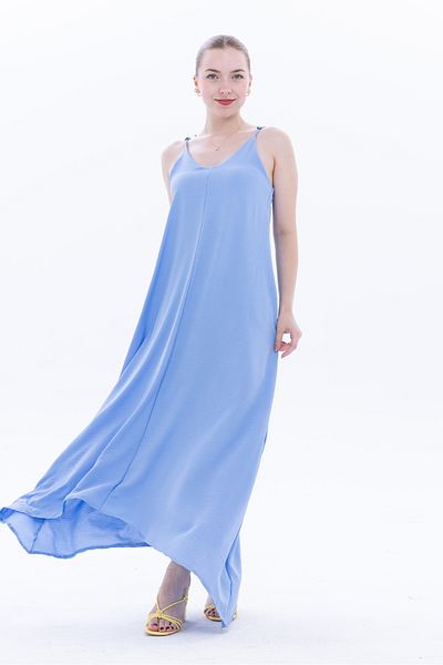 let s shine Women's Aerobin Fabric Adjustable Strap Long Dress