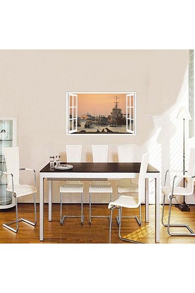BV Decorative sticker, 3D window, Marine ships, 85 cm, 668STK