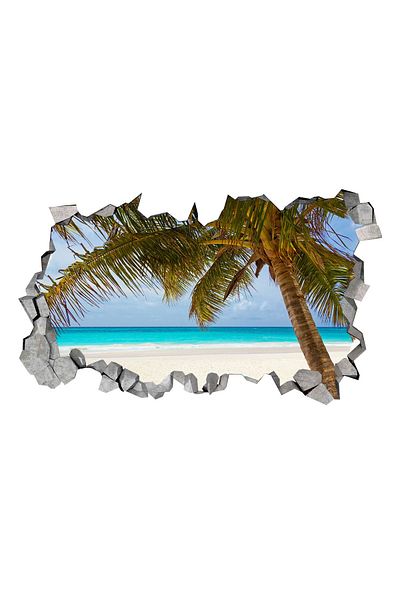 BV Decorative sticker, hole in the wall 3D, Beach, 85 cm, 166STK-1