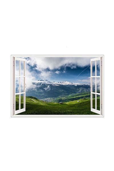 BV Decorative sticker, 3D window, Mountain, 85 cm, 679STK