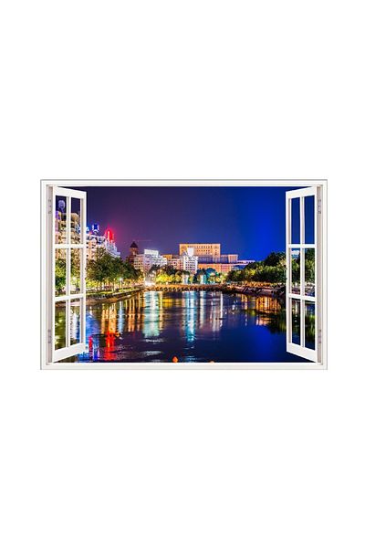 BV Decorative sticker, 3D Window, Bucharest, 85 cm, 634STK