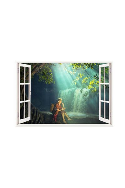 BV Decorative sticker, 3D window, Waterfall, 85 cm, 616STK