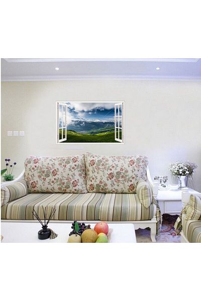 BV Decorative sticker, 3D window, Mountain, 85 cm, 679STK