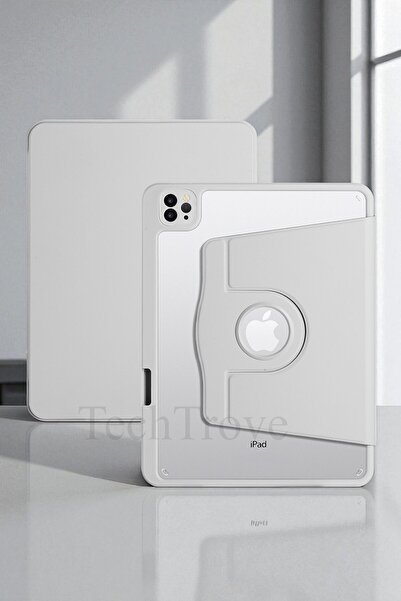 TechTrove Apple iPad Air 11 2025 M3 Kılıf Kalemlikli Dönebilen Kamera Koruma ...