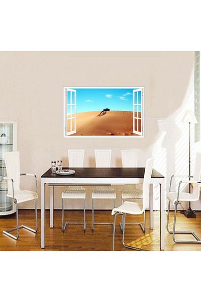 BV Decorative sticker, 3D window, Sand dunes, 85 cm, 622STK