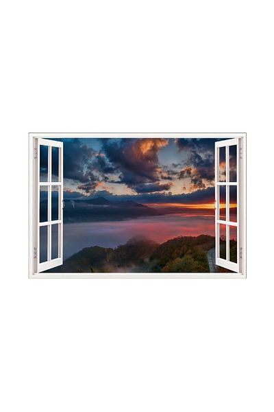 BV Decorative sticker, 3D window, Mountain, 85 cm, 654STK