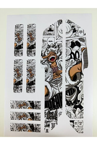 ca kay bu One Piece Luffy Bisiklet Sticker Seti 9 Parça – Renkli Maşa Kadro E...