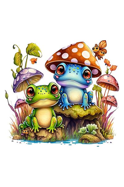 BV Decorative Sticker with Frogs, Multicolor, 60 cm, 1200STK-2