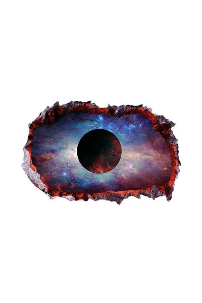 BV Decorative sticker, hole in the wall 3D, Planet, 85 cm, 1043STK-1
