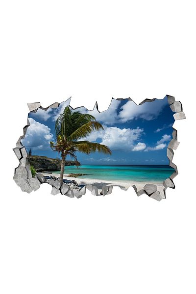 BV Decorative sticker, hole in the wall 3D, Beach, 85 cm, 174STK-2
