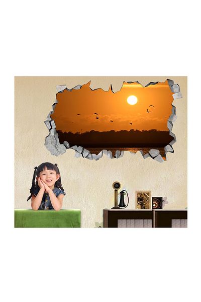 BV Decorative sticker, hole in the wall 3D, Sunrise, 85 cm, 176STK-1
