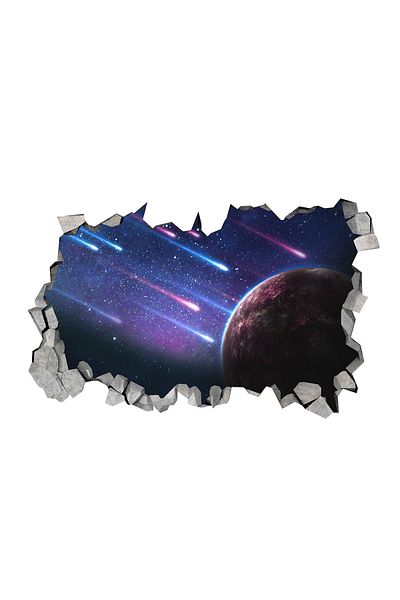 BV Decorative sticker, hole in the wall 3D, Planet, 85 cm, 1045STK-2