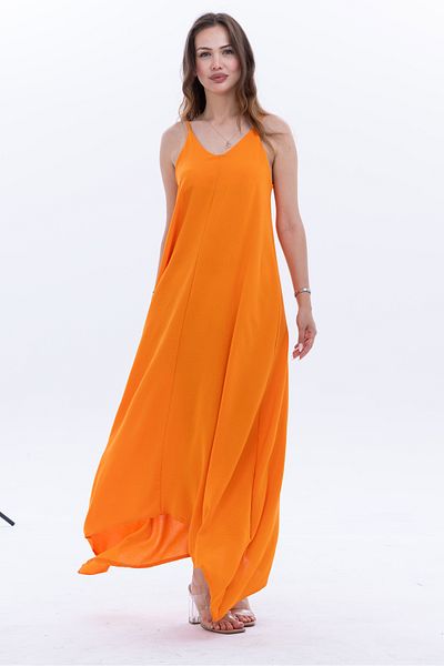 let s shine Women's Aerobin Fabric Adjustable Strap Long Dress
