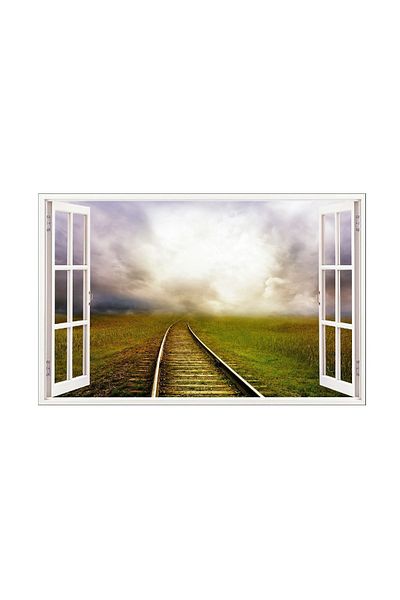 BV Decorative sticker, 3D Window, Road, 85 cm, 514PCS