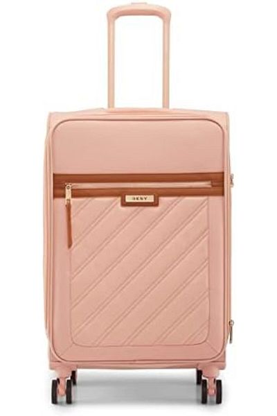 Dkny SWEET DREAMS 1 PCS Luggage Lightweight Spinner Suitcase with TSA Lock (PEACH BLOOM, 24-Inch)