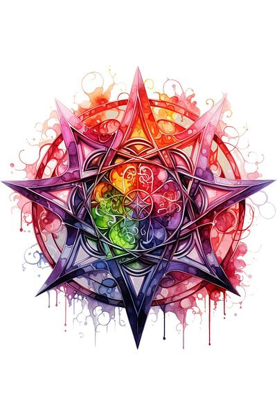 BV Decorative sticker, Star, Multicolor, 61 cm, 1328STK-1