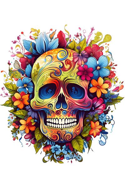 BV Decorative sticker, Skull, Multicolor, 66 cm, 1357STK-9