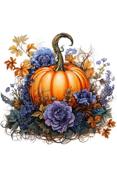 BV Decorative sticker, Pumpkin, Multicolor, 62 cm, 1322STK-4