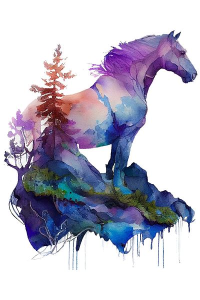 BV Decorative sticker, Horse, Multicolor, 60 cm, 1259STK-3