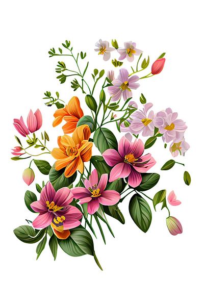 BV Decorative sticker, Flowers, Multicolor, 80 cm, 1216STK-10