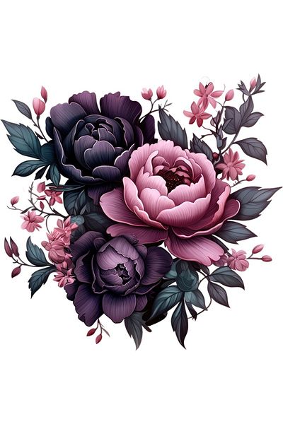 BV Decorative sticker, Flowers, Multicolor, 61 cm, 1325STK-6
