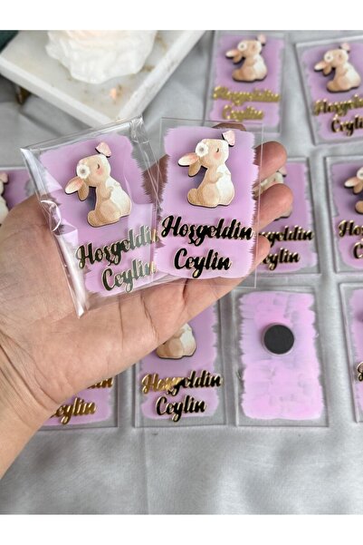 ELF REKLAM Pink Newborn Magnet 1 Year Old Magnet 10 Pieces