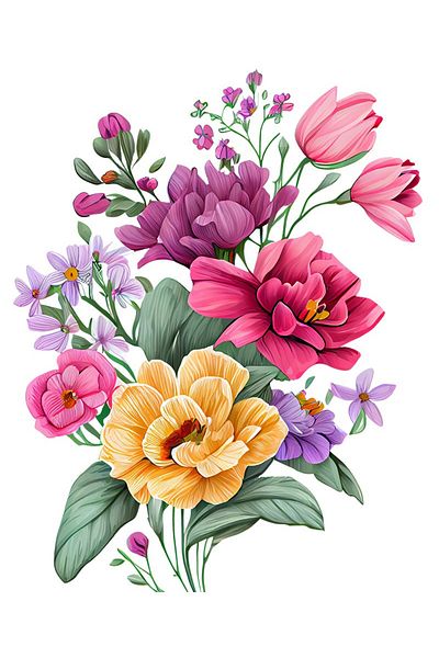 BV Decorative sticker, Flowers, Multicolor, 80 cm, 1216STK-9