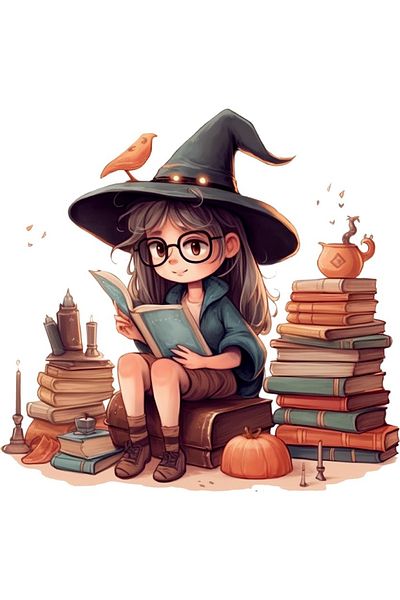 BV Decorative sticker, Little Witch, Multicolor, 62 cm, 1263STK-3