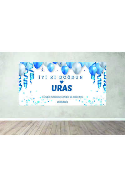 Home Kişiye Özel Doğum Günü Happy Birthday Afiş Duvar Pankart 100x50 cm