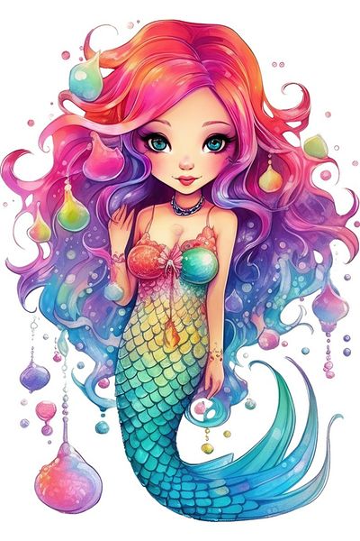 BV Decorative sticker, Little Mermaid, Multicolor, 83 cm, 1344STK-5